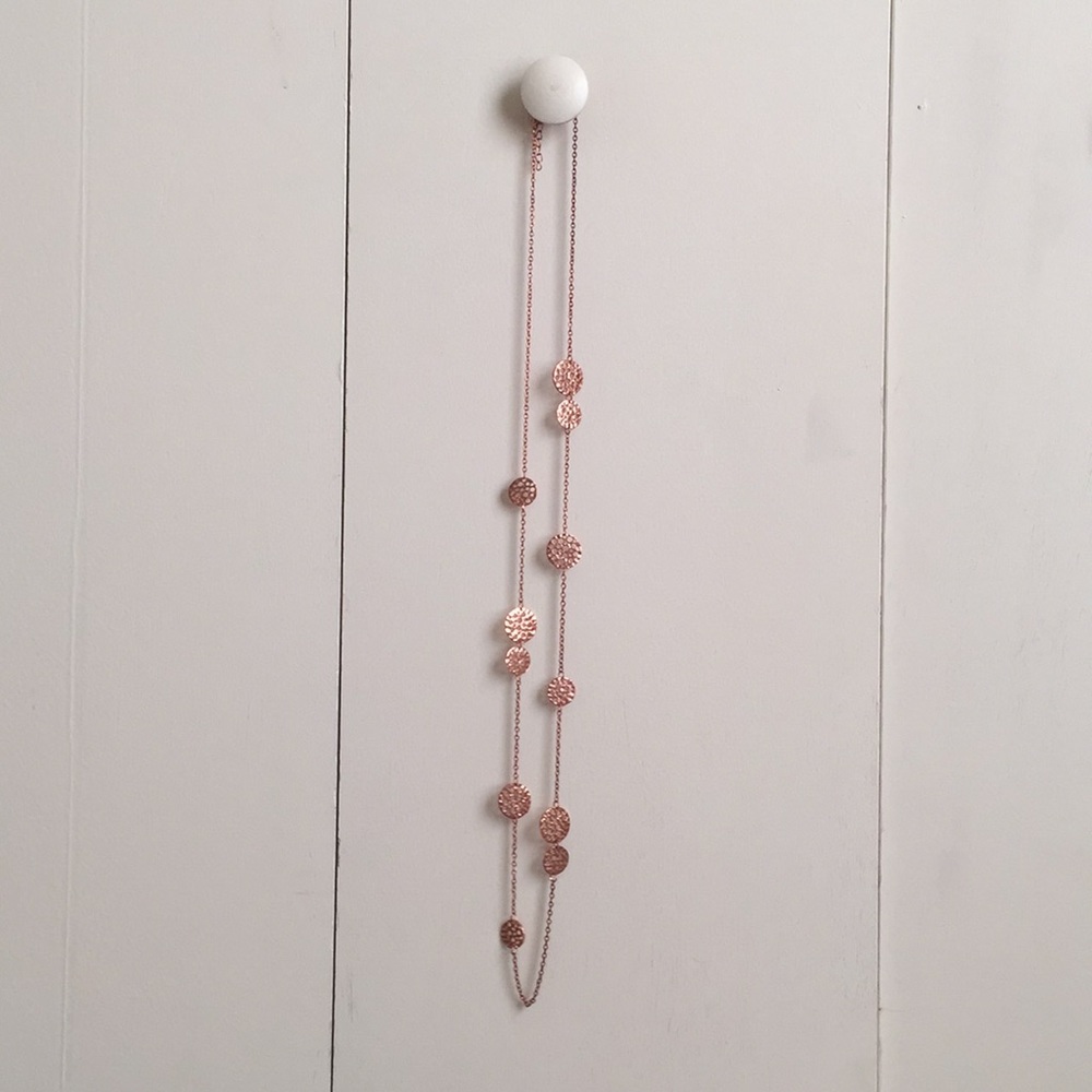 Rose gold long necklace